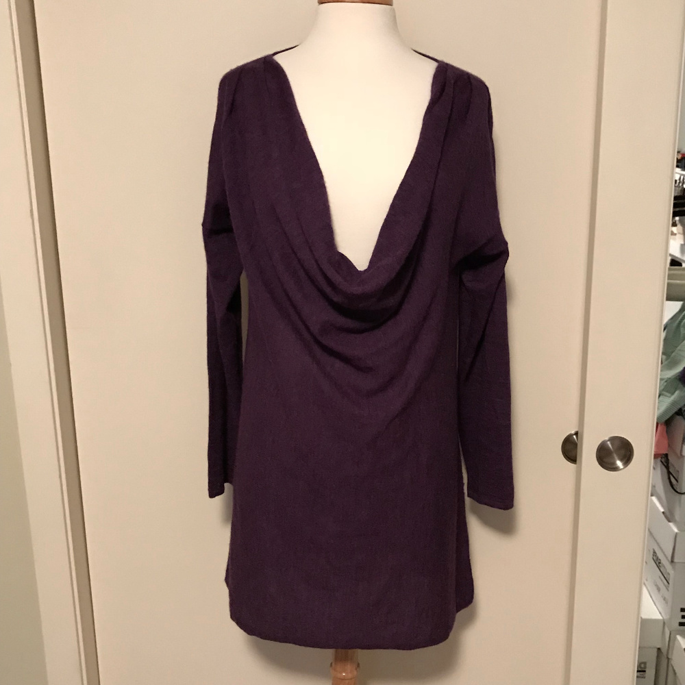 Eileen Fisher purple baby alpaca knit tunic/dress